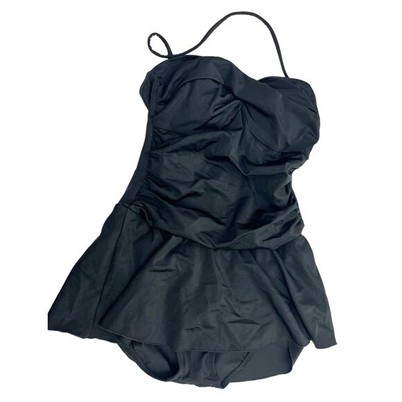 InstantFigure Shapewear Tummy Control One Piece Swimsuit w/ Skirted Bottom 6 - Picture 6 of 8